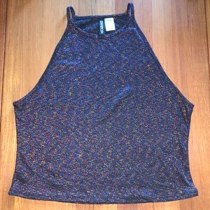 Sparkly cropped halter top